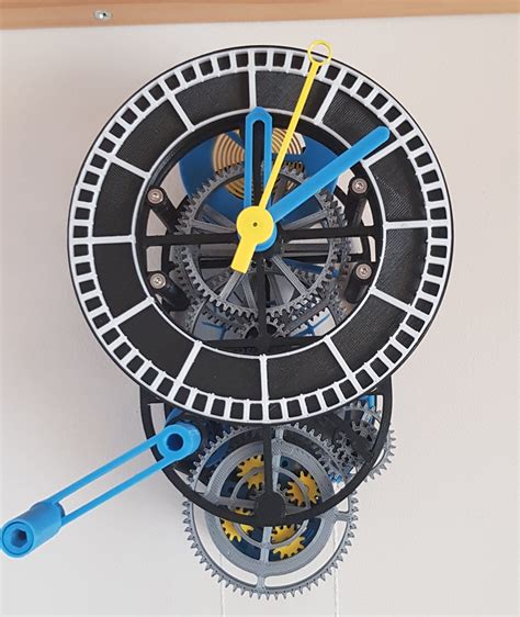 cool 3d printed mechanical clock.